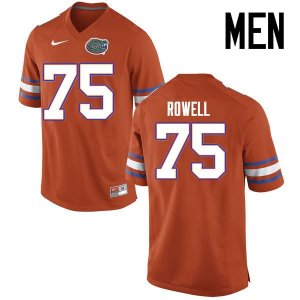 Men's Florida Gators #75 Tanner Rowell NCAA Nike Orange Authentic Stitched College Football Jersey PBZ0162FQ